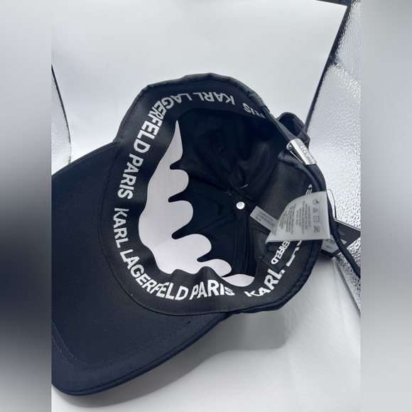Karl Lagerfeld Paris Black Baseball Hat main image 3